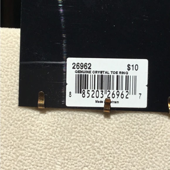 Cookie Lee Silver Tone Crystal Butterfly & Rose Anklet & Toe Ring Set NWT - Picture 7 of 7